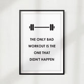 Workout Inspiration UNFRAMED Print Workout Motivation Wall Art